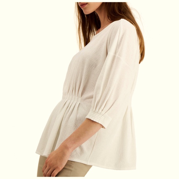 NWT Alfani, Deco Breeze, Cinched Front Top - Picture 2 of 10
